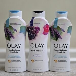 OLAY Fresh Radiance Body Wash - Lavender, Berry, and Fresh Scent Trio